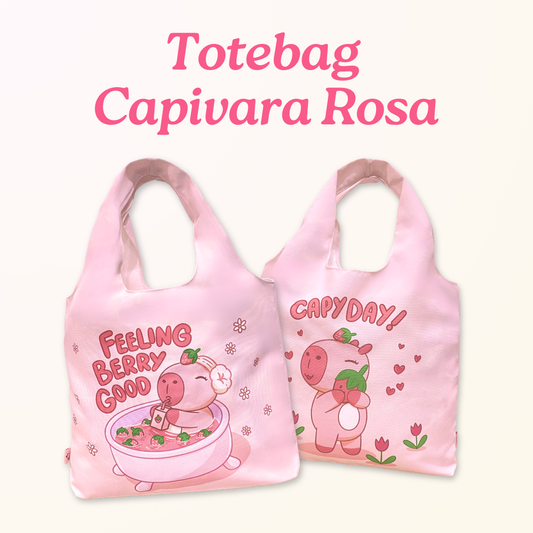 Totebag Capivara Rosa